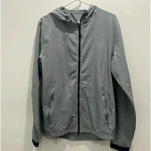 Champion Men's M Grey Windbreaker Lightweight Performance Jacket​​